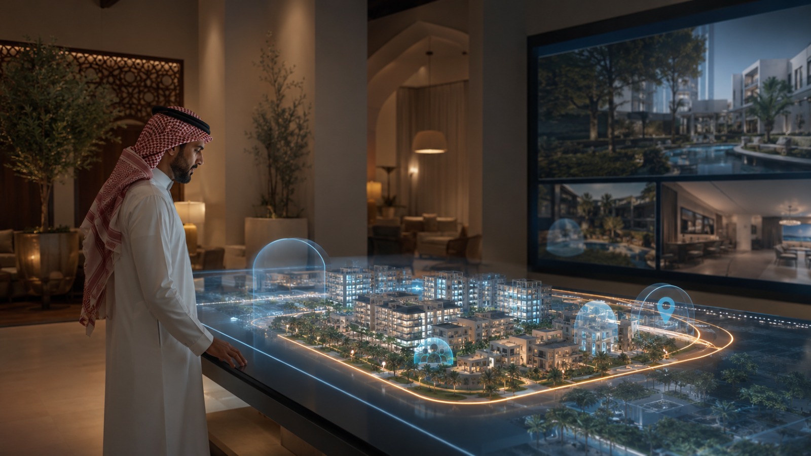 Immersive real estate sales center with VR and digital twin technology